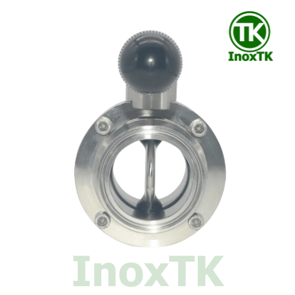 Van bướm vi sinh tay rút kết nối clamp