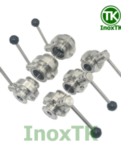 Van bướm inox vi sinh clamp tay rút