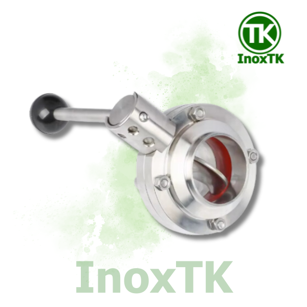Van bướm tay rút hàn inox vi sinh 