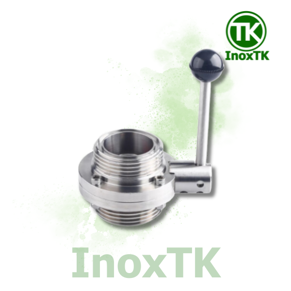 Cấu tạo van bướm tay rút đầu ren rắc co