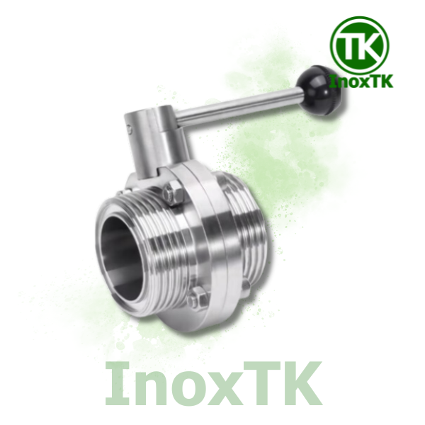 Van bướm vi sinh đầu ren rắc co tay rút