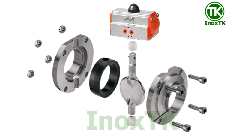 Cấu tạo van bướm điều khiển khí nén củ khí AT