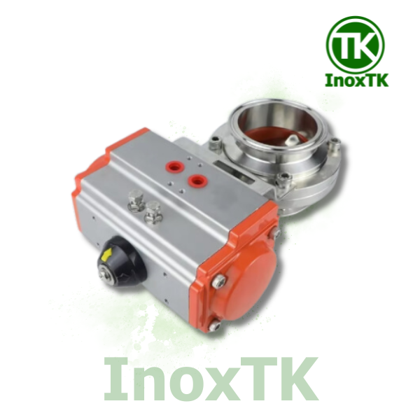 van bướm vi sinh điều khiển khí nén củ khí AT