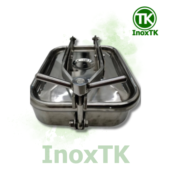 Nắp bồn hình chữ nhật hai thanh khóa