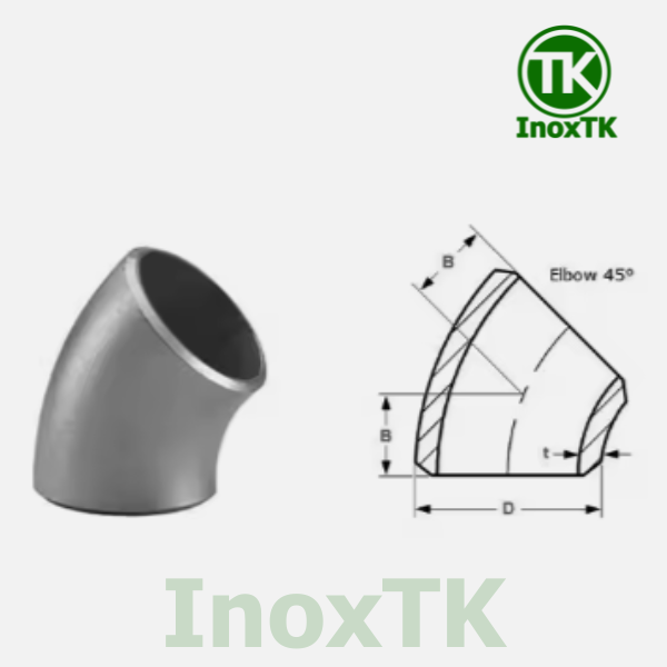 Cấu tạo chếch hàn 45 độ inox