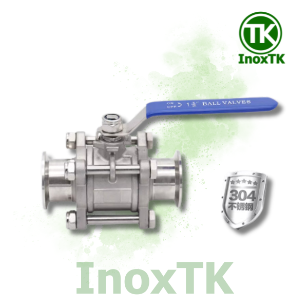 Van bi 3PC nối clamp tay gạt (4)