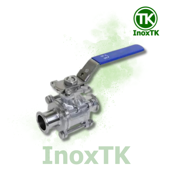 Van bi 3PC nối clamp tay gạt inox