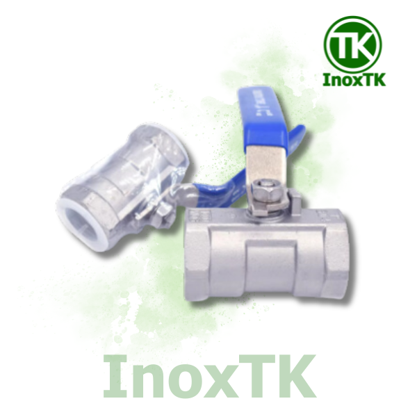 Van bi inox 1PC tay gạt nối ren (10)