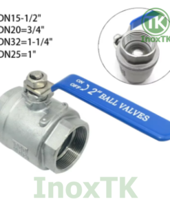 Van bi inox 2PC tay gạt nối ren