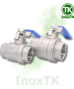 Van bi inox 2PC tay gạt nối ren