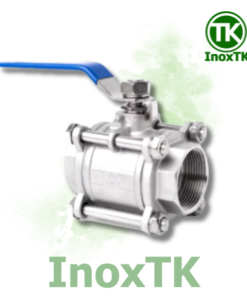 Van bi inox 3PC tay gạt nối ren