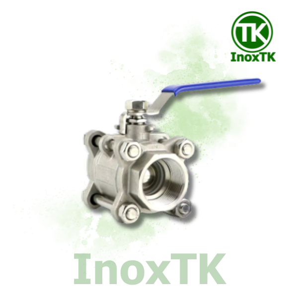 Van bi inox 3PC tay gạt nối ren (4)