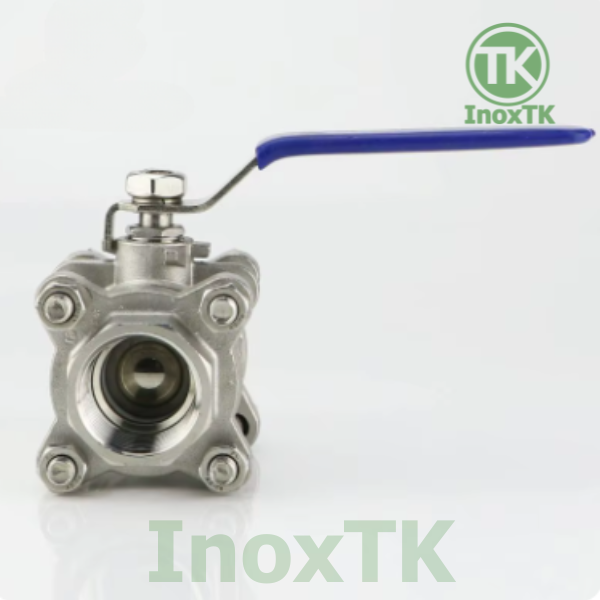 Van bi 3 mảnh nối ren tay gạt