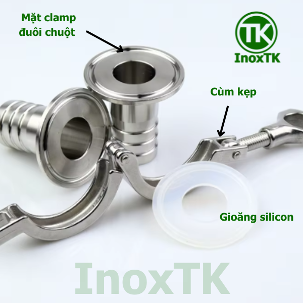 Cấu tạo bộ clamp đuôi chuột inox