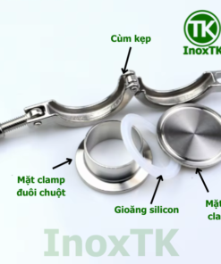 Cấu tạo khớp nối nhanh clamp mù inox vi sinh