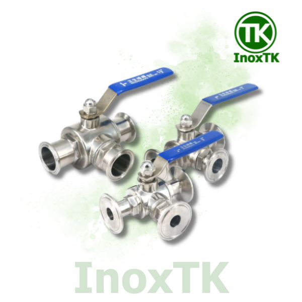 Van bi 3 ngả clamp inox vi sinh