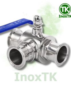 Van bi 3 ngả vi sinh nối clamp tay gạt