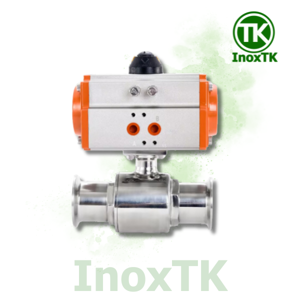 Van bi vi sinh clamp điều khiển khí nén