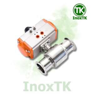 Van bi vi sinh clamp điều khiển khí nén