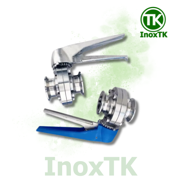 Van bướm tay kẹp nhựa và tay kẹp inox Van bướm tay kẹp nhựa và tay kẹp inox