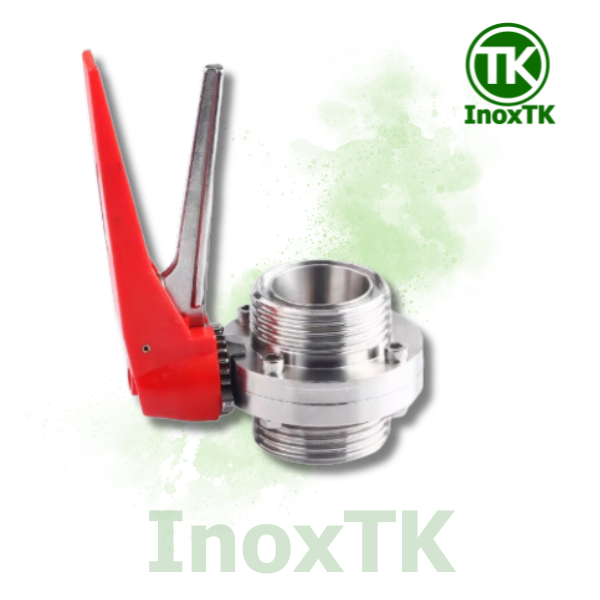 Van bướm tay kẹp nối ren rắc co vi sinh