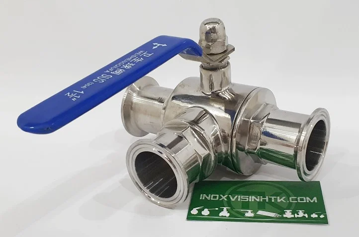 Van bi 3 ngả nối clamp vi sinh