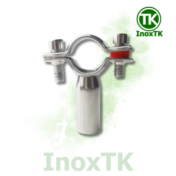 Đai kẹp ống có chân hàn inox 304 (7) Đai treo ống vi sing