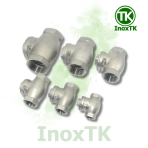 Van một chiều lá lật ren trong inox 304