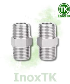 Kép 2 đầu ren ngoài inox