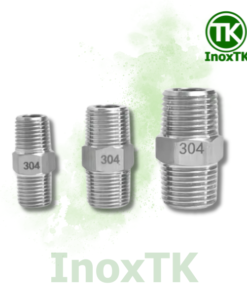 Nối hai đầu ren ngoài inox 201/304