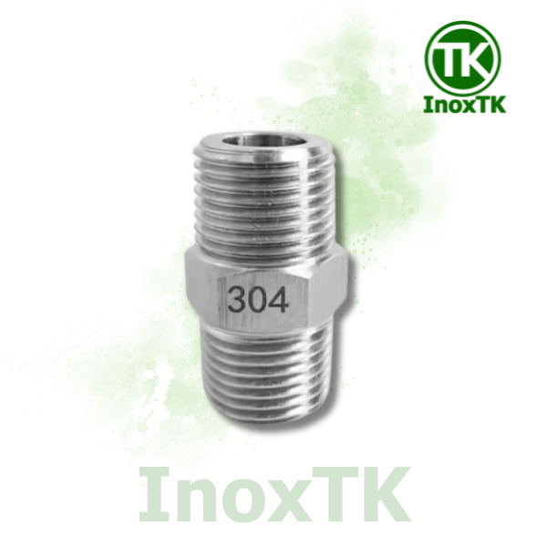 Kép 2 đầu ren ngoài inox 