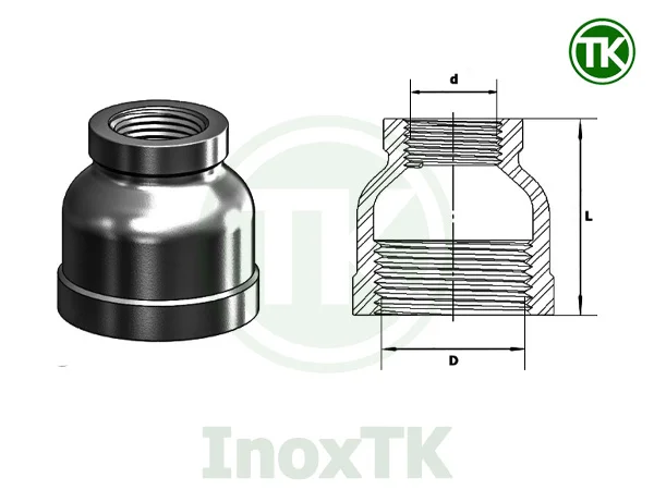 Cấu tạo bầu giảm ren trong 