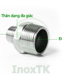Cấu tạo kép giảm ren ngoài inox